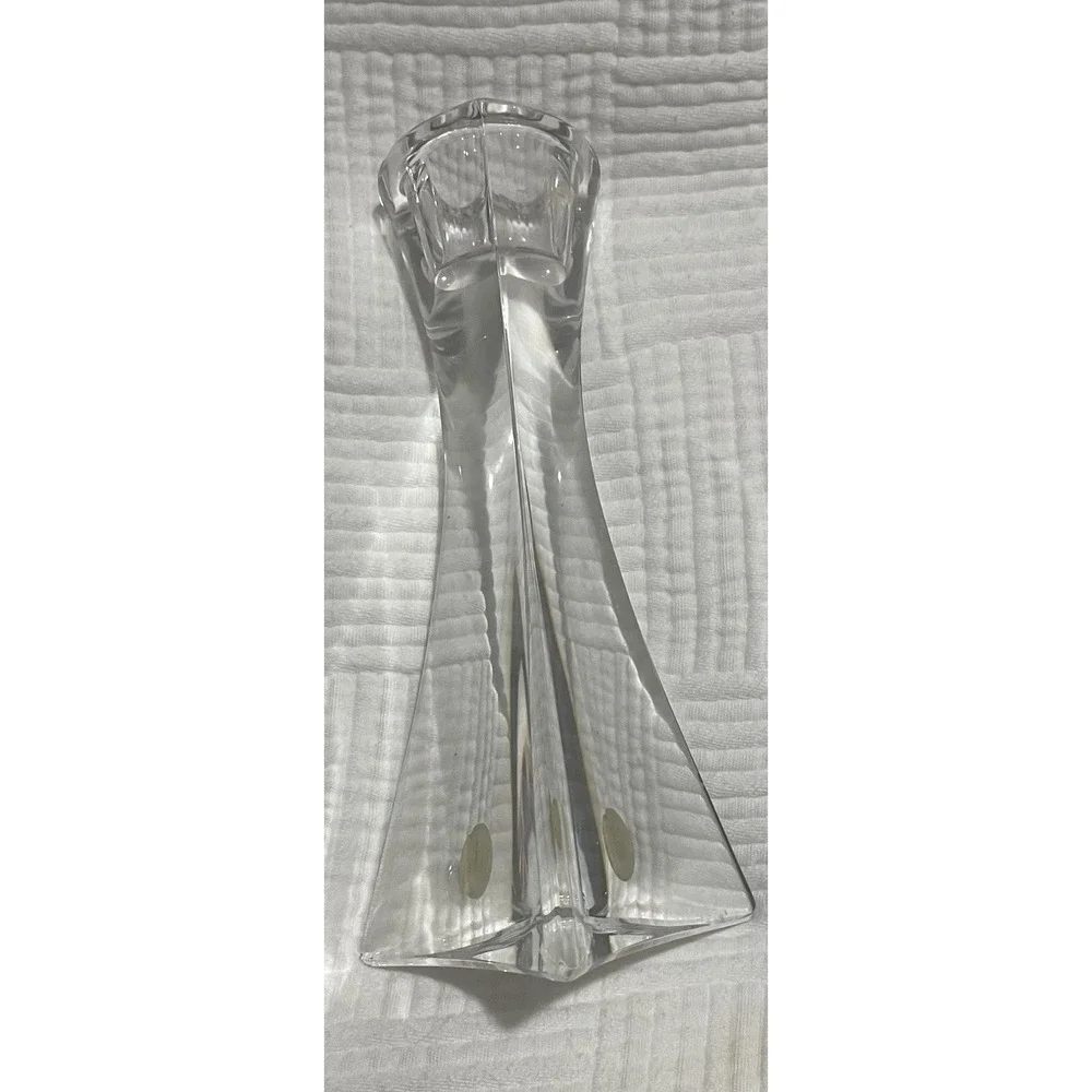 Partylite VTG 24% Lead Crystal 6" Trilliant Taper Candle Holder - Picture 2 of 6